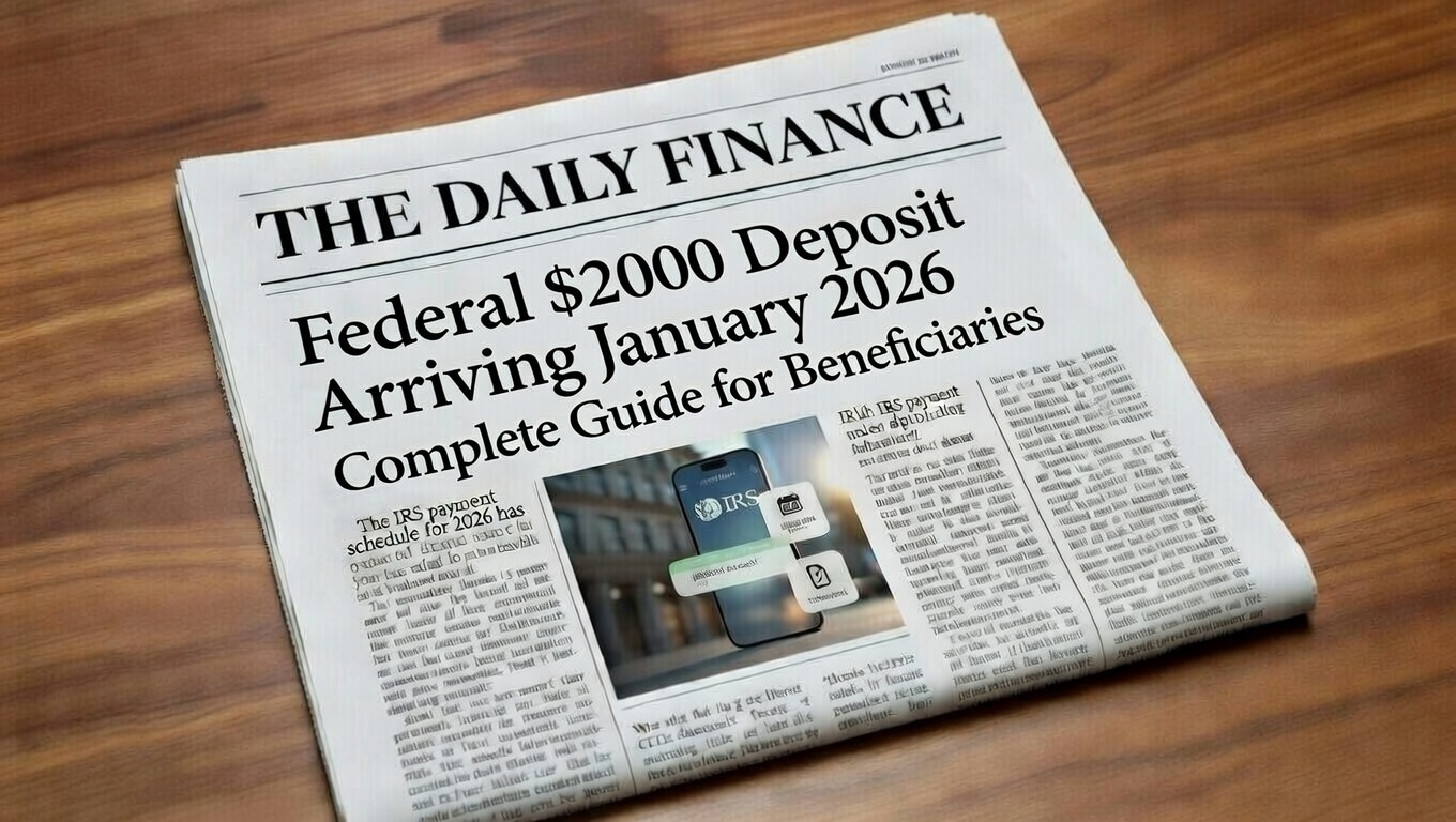 Federal $2000 Deposit Arriving January 2026: Complete Guide for Beneficiaries